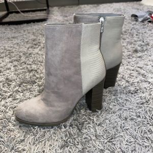Grey Suede Booties